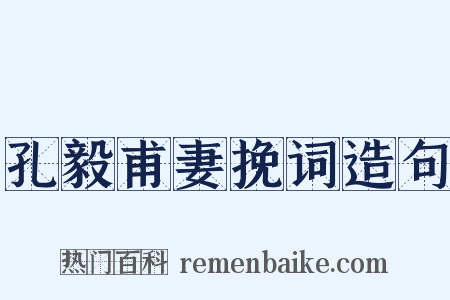 孔毅甫妻挽词造句是什么意思的图片